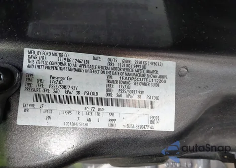 2015 Ford C-Max Energi Sel from USA, damaged, VIN 1FADP5CU7FL112266